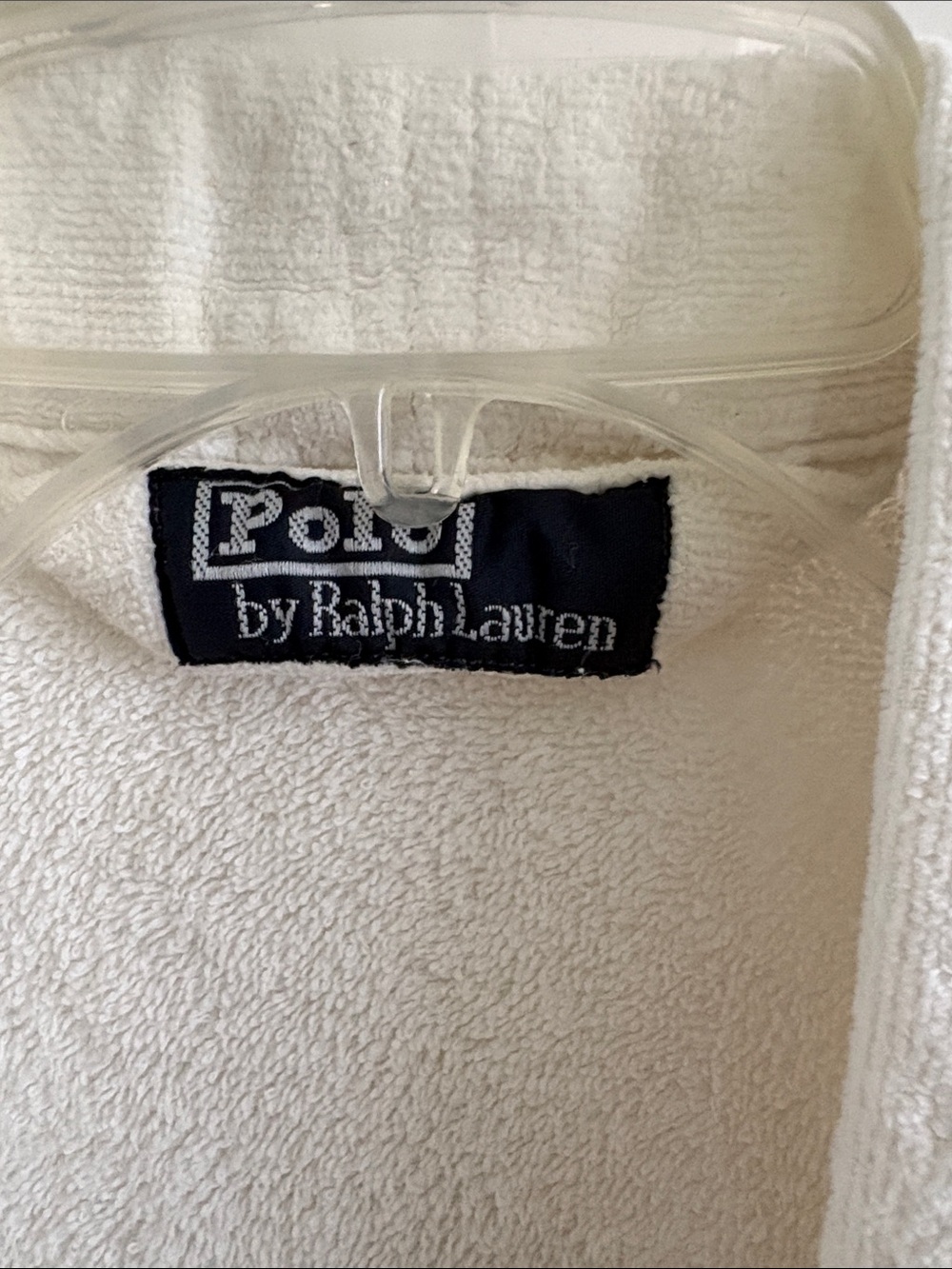 VTG 90's Polo Ralph Lauren Thick Terry 100% Cotton Bath Robe - Picture 3 of 6
